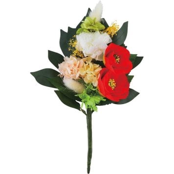 【直送】四季仏花 冬 ツバキ [26-0242-170] 仏花 プリザーブドフラワー ドライフラワー アーティフィシャルフラワー アレンジメント お供え 仏壇 仏具 お悔やみ 喪中見舞い プレゼント ギフト