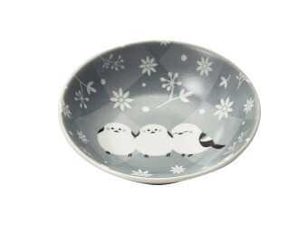 花より団子のシマエナガ　小鉢  B-0302 景品 記念品 粗品 ノベルティ 名入れ 御挨拶 ご挨拶