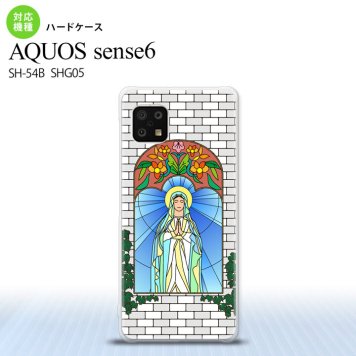 SH-54B SHG05 AQUOS sense6 スマホケース ハードケース マリア様 グレー メンズ レディース nk-sens6-1503
