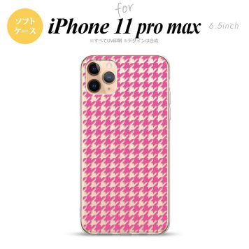 iPhone11ProMax iPhone11pro max スマホケース ソフトケース 千鳥 格子 小 ピンク クリア メンズ レディース nk-i11pm-tp903