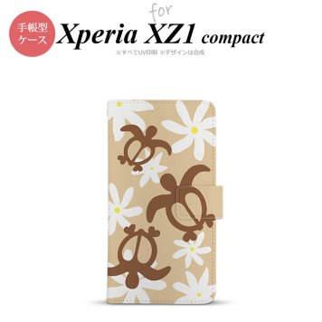 【手帳型 スマホ カバー ケース】【SO02K】【エクスペリア XZ1】手帳型 ケース SO-02K スマホ カバー Xperia XZ1 Compact エクスペリア ホヌ ティアレ ベージュ nk-004s-so02k-dr1081【メール便送料無料】