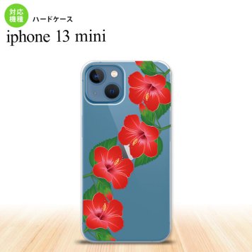 iPhone13mini iPhone13 mini ケース ハードケース ハイビスカス A 赤  nk-i13m-082