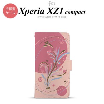 【手帳型 スマホ カバー ケース】【SO02K】【エクスペリア XZ1】手帳型 ケース SO-02K スマホ カバー Xperia XZ1 Compact エクスペリア 和柄 ピンクA nk-004s-so02k-dr1227【メール便送料無料】