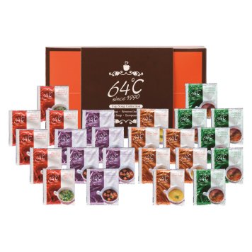 64℃ スープギフト  ／スープ 洋風惣菜 惣菜・レトルト 食品 敬老の日 プレゼント ギフト お彼岸 お供え 秋 2026 送料無料 ギフト プレゼント プチギフト 内祝い 快気祝い 出産祝い 結婚祝い 引出物 新築祝い お返し