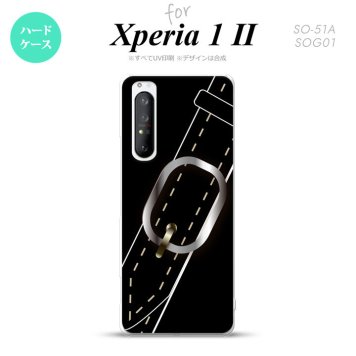 Xperia 1 II 5G スマホケース 背面カバー ストラップホール有り ハードケース ベルト 黒 ストラップホール おしゃれ かわいい かっこいい メンズ レディース nk-xp12-326