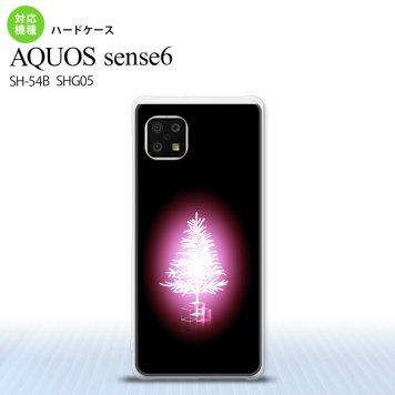 SH-54B SHG05 AQUOS sense6 スマホケース ハードケース ツリー ピンク メンズ レディース nk-sens6-627
