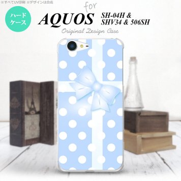 【SH04H】【スマホケース/スマホカバー】【アクオス ゼータ】SH04H スマホケース AQUOS ZETA SH04H カバー アクオス ゼータ ドット・リボン 青 nk-sh04h-302【メール便送料無料】