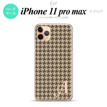 iPhone11ProMax iPhone11pro max スマホケース ハードケース 千鳥 格子 小 茶 +アルファベット メンズ レディース nk-i11pm-910i