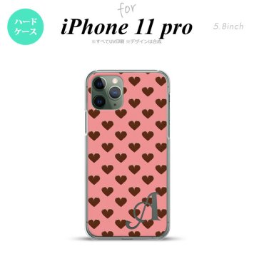 iPhone11Pro iPhone11 Pro スマホケース ハードケース ハート B ピンク +アルファベット メンズ レディース nk-i11p-173i