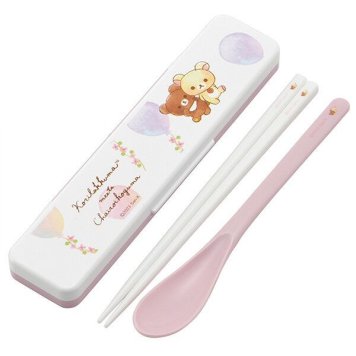 コリラックマ×チャイロイコグマ 抗菌 音のならないコンビセット 箸18cm スケーター ※送料無料(ポスト投函)