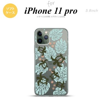 iPhone11Pro iPhone11 Pro スマホケース ソフトケース ホヌ 小 クリア 青 メンズ レディース nk-i11p-tp1463