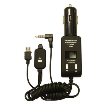 プロテック スマートフォン用FMトランスミッター手ぶら通話+充電 ブラック PSTM-MC-BK