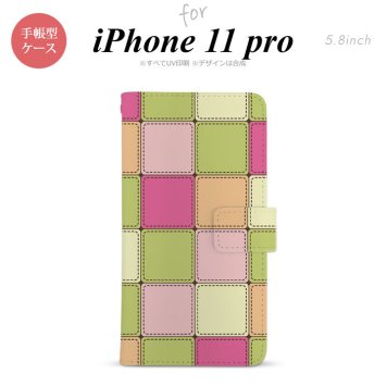 iPhone11Pro iPhone11 Pro 手帳型スマホケース カバー パッチワーク ミックス  nk-004s-i11p-dr1676