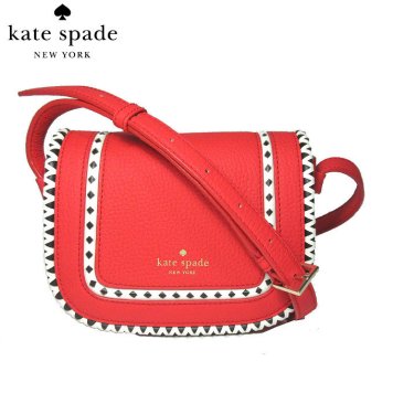ケイト・スペード アウトレット kate spade ショルダーバッグ WKRU5486-605 small lietta / sheffeld street レザー 斜め掛け ミニ ポシェット prickly pear(605):レッド系×ブラック×オフホワイト系