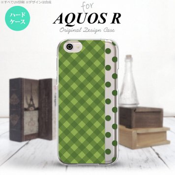 【SH03J】【スマホケース/スマホカバー】【アクオス R】SH03J スマホケース AQUOS R SH-03J カバー アクオス R チェック･ドット 緑 nk-sh03j-1524【メール便送料無料】