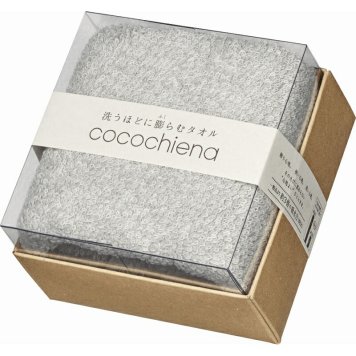 冬の贈り物ご挨拶  フェイスタオル cocochiena グレー 約34×80cm
