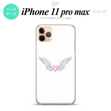 iPhone11ProMax iPhone11pro max スマホケース ハードケース 白翼 ハート 白 ピンク メンズ レディース nk-i11pm-475