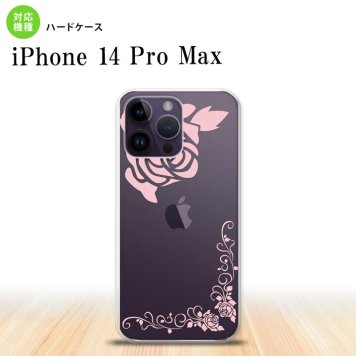 iPhone14 ProMax iPhone14 Pro Max スマホケース 背面ケース ハードケース バラ A クリア ピンク 2022年 9月発売 nk-i14pm-1067