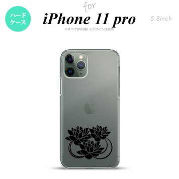 iPhone11Pro iPhone11 Pro スマホケース ハードケース 蓮 クリア 黒 メンズ レディース nk-i11p-502