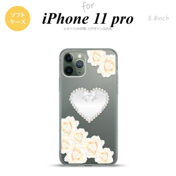 iPhone11Pro iPhone11 Pro スマホケース ソフトケース ハート D 白 メンズ レディース nk-i11p-tp231