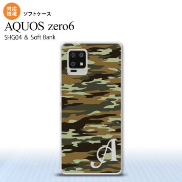 SHG04 SHG04 ZERO6 AQUOS zero6 スマホケース ソフトケース タイガー 迷彩 B 緑 +アルファベット メンズ レディース nk-zero6-tp1173i
