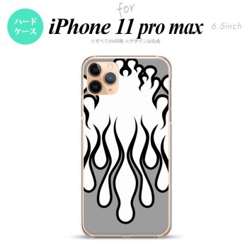 iPhone11ProMax iPhone11pro max スマホケース ハードケース ファイヤー 炎 白 黒 メンズ レディース nk-i11pm-1307