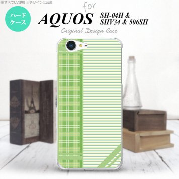 【SH04H】【スマホケース/スマホカバー】【アクオス ゼータ】SH04H スマホケース AQUOS ZETA SH04H カバー アクオス ゼータ チェック・ボーダー 緑 nk-sh04h-1603【メール便送料無料】