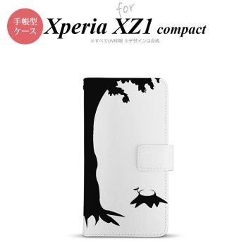 【手帳型 スマホ カバー ケース】【SO02K】【エクスペリア XZ1】手帳型 ケース SO-02K スマホ カバー Xperia XZ1 Compact エクスペリア 切り株 黒 nk-004s-so02k-dr197【メール便送料無料】