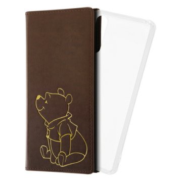 Xperia 10 III 『ディズニーキャラクター』/手帳型 FLEX CASE ホットスタンプ/『プー』 ※送料無料(ポスト投函)