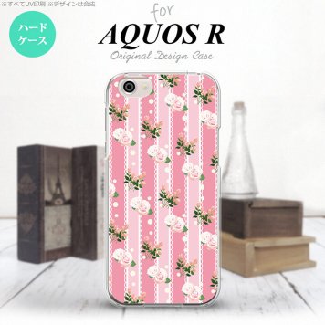 【SH03J】【スマホケース/スマホカバー】【アクオス R】SH03J スマホケース AQUOS R SH-03J カバー アクオス R レース・バラ（B） ピンク nk-sh03j-269【メール便送料無料】