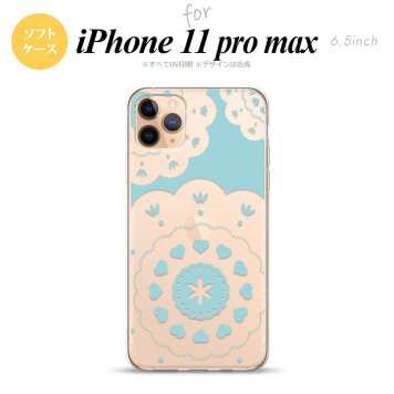 iPhone11ProMax iPhone11pro max スマホケース ソフトケース レース クリア 緑 メンズ レディース nk-i11pm-tp1483