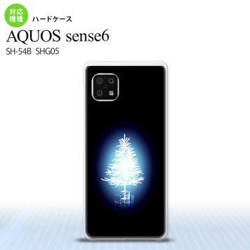 SH-54B SHG05 AQUOS sense6 スマホケース ハードケース ツリー 青 メンズ レディース nk-sens6-624