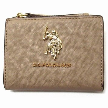 U.S. POLO ASSN. ユーエスポロアッスン ミニ財布 コンパクトウォレット  ロゴ ブラック 27A351AA TANN