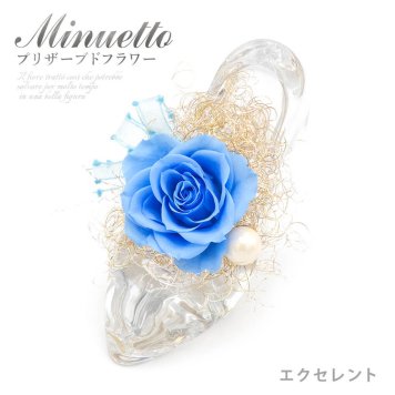 【送料無料】プリザーブドフラワー「メヌエット　エクセレント」 電報付き プリザ ハイヒール ガラスの靴 きれい おしゃれ フラワー 花 祝電 お祝い ギフト プレゼント 結婚式 結婚祝い 結婚記念日 誕生日 出産祝い 還暦 長寿祝い 記念日 珍しい 叙勲 受章祝い 母の日 敬老の日 合格祝い 卒業式 卒園 入学式 入園 入学祝い 就職 入社 子ども 息子 娘 孫 甥 姪 親戚【最速翌日配達】