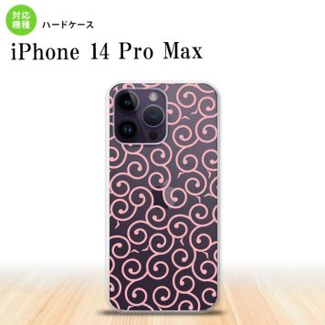 iPhone14 ProMax iPhone14 Pro Max スマホケース 背面ケース ハードケース 唐草 クリア ピンク 2022年 9月発売 nk-i14pm-1125
