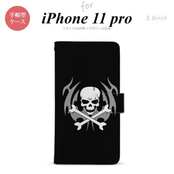 iPhone11Pro iPhone11 Pro 手帳型スマホケース カバー ドクロ  nk-004s-i11p-dr513