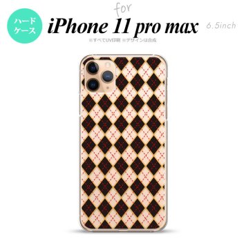 iPhone11ProMax iPhone11pro max スマホケース ハードケース アーガイル クリア 黒 メンズ レディース nk-i11pm-1402