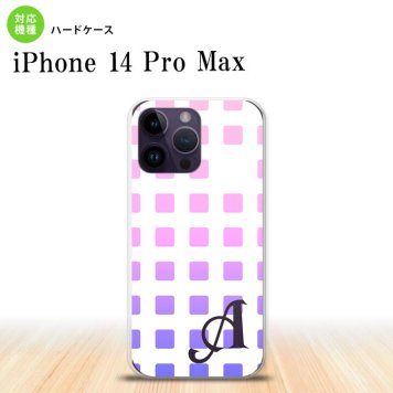 iPhone14 ProMax iPhone14 Pro Max スマホケース 背面ケース ハードケース スクエア ドット ピンク +アルファベット 2022年 9月発売 nk-i14pm-1363i