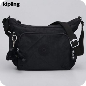 キプリング ショルダーバッグ レディース ブランド Kipling ガブ S ロゴ ワンポイント 無地 KI4493-P39 Black Noir 黒