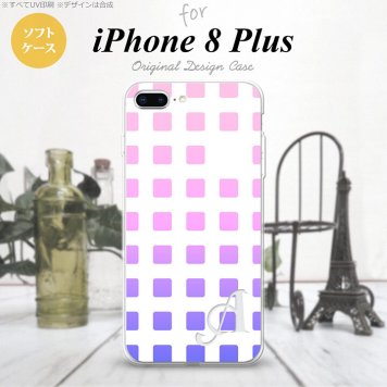 【iPhone8Plus】【スマホケース/スマホカバー】【アイフォン8プラス】iPhone8Plus スマホケース ケース アイフォン8プラス イニシャル スクエア ピンク nk-ip8p-tp1363ini【メール便送料無料】