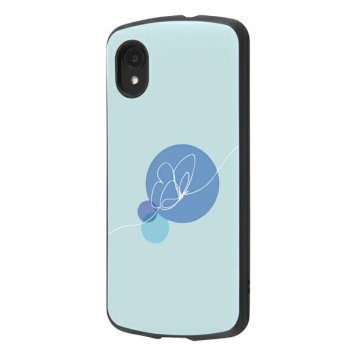 Galaxy A22 5G 耐衝撃ケース MiA-collection/蝶々/ライトブルー ※送料無料(ポスト投函)