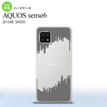 SH-54B SHG05 AQUOS sense6 スマホケース ハードケース ホラー グレー メンズ レディース nk-sens6-195