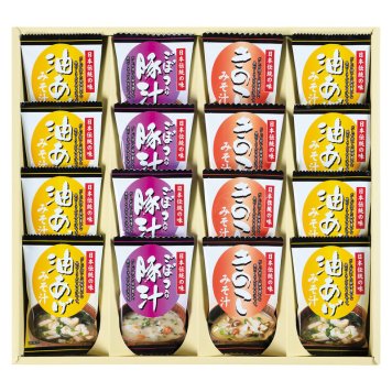 フリーズドライ「お味噌汁三種の味詰合せ」  ／お吸い物 和風惣菜 惣菜・レトルト 食品 お中元 御中元 ギフト 暑中 残暑 お盆 初盆 新盆 お供 御供 ギフト 2026 送料無料 ギフト プレゼント プチギフト 内祝い 快気祝い 出産祝い 結婚祝い 引出物 新築祝い お返し