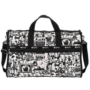 レスポートサック LeSportsac バッグ ボストンバッグ ショルダーバッグ 7185 D993 LARGE WEEKENDER ラージウィークエンダー SYMPHONY GARDEN ブラック系マルチ