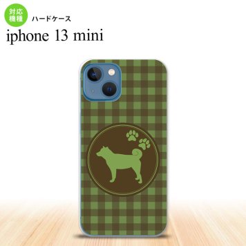 iPhone13mini iPhone13 mini ケース ハードケース 犬 柴犬 緑  nk-i13m-822