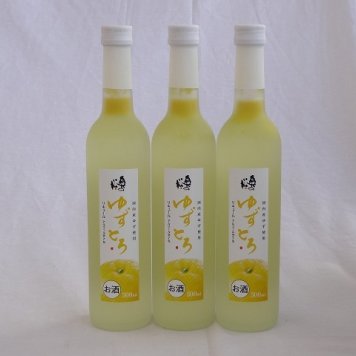 とろり果汁・果肉とお米のうまみが見事にコラボした ゆずとろ500ml(福島県)500ml×3本