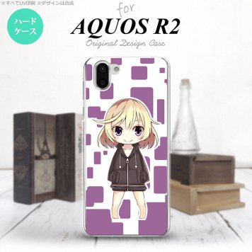 AQUOS R2 アクオス アール2 SH-03K SHV42 専用 スマホケース カバー ハードケース キャラ2-A 紫 nk-r2-1337[スマホ,スマホケース,スマホカバー,ケース,カバー,ジャケット]