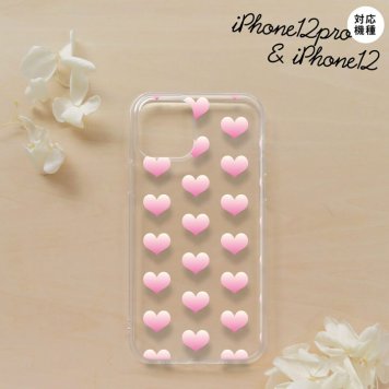 iPhone12/iPhone12pro iPhone12 / iPhone12pro スマホケース ソフトケース ハート A ピンク メンズ レディース nk-i12-tp018