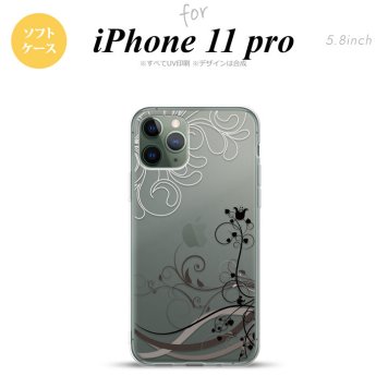 iPhone11Pro iPhone11 Pro スマホケース ソフトケース 草 ボタニカル 黒 メンズ レディース nk-i11p-tp1628
