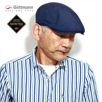 Gottmann ハンチング ゴアテックス ハンチング帽 UVカット 40＋ ゴットマン 大きいサイズ 帽子 メンズ 春夏 ドイツ ハンチングキャップ ネイビー 58cm 60cm 62cm 64cm チェコ製 父の日 ギフト プレゼント 帽子通販 敬老の日